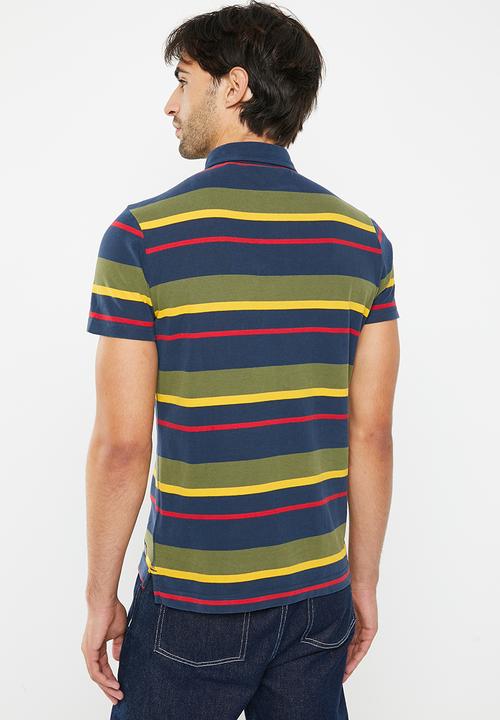 Superdry. - Academy Stripe Polo - Navy Stripe