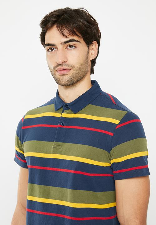 Superdry. - Academy Stripe Polo - Navy Stripe