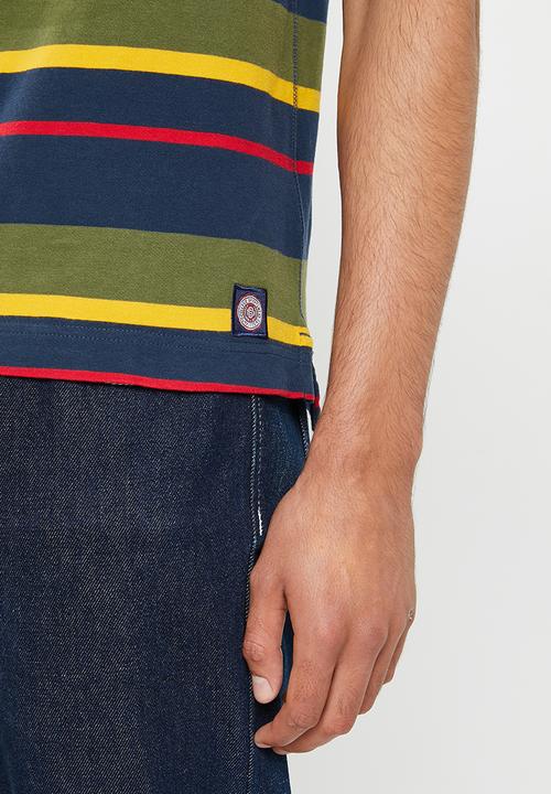 Superdry. - Academy Stripe Polo - Navy Stripe