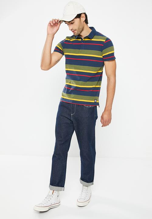 Superdry. - Academy Stripe Polo - Navy Stripe
