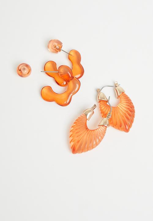 Superbalist - Ruby earring set - orange