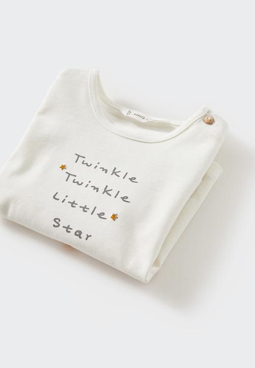 MANGO - T-shirt twinkle - off white