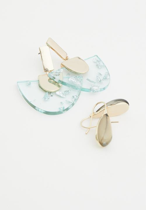 Superbalist - Melody earring set - blue & green