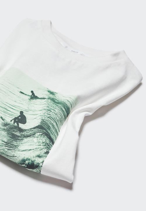 MANGO - T-shirt sun - off white