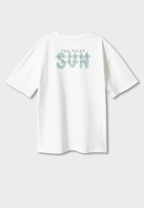 MANGO - T-shirt sun - off white