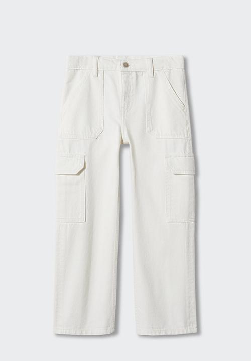 MANGO - Jeans cargo - white