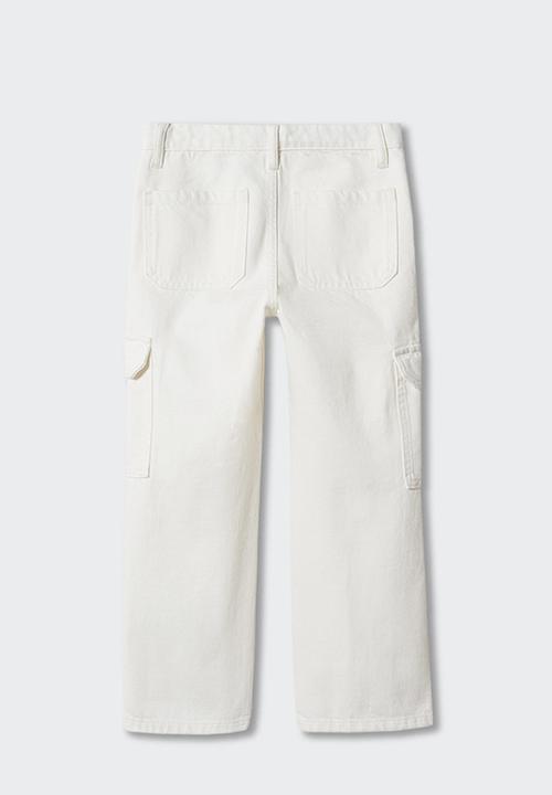 MANGO - Jeans cargo - white