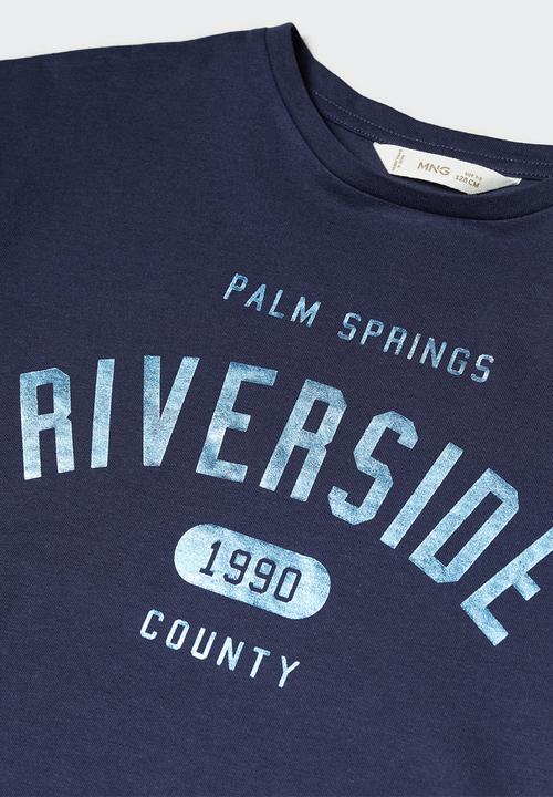 MANGO - T-shirt west - navy