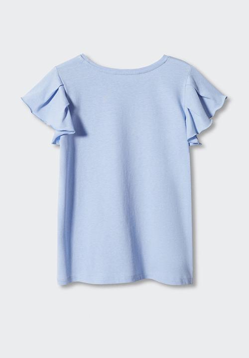 MANGO - T-shirt soft - sky blue