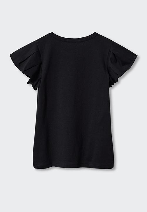 MANGO - T-shirt soft - black