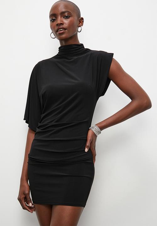 VELVET - Knit midi dress - black