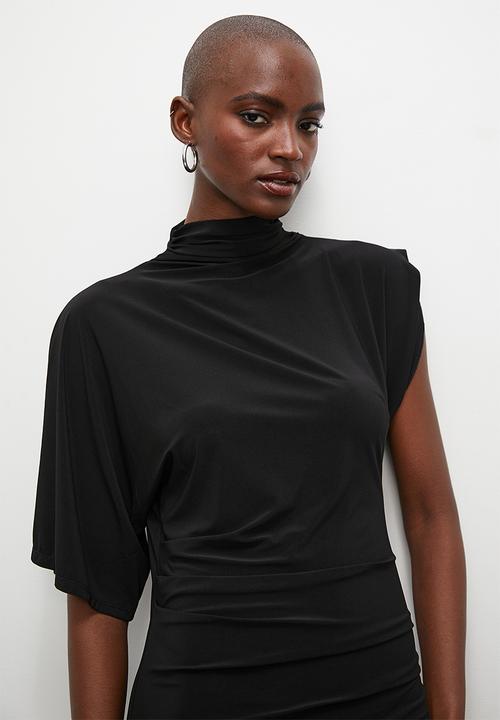 VELVET - Knit midi dress - black