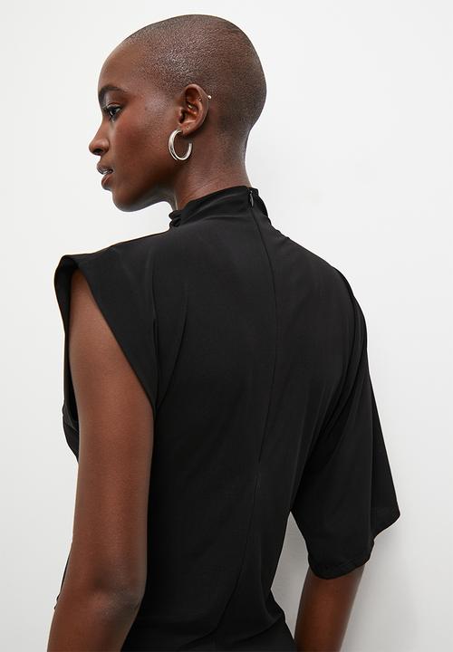 VELVET - Knit midi dress - black