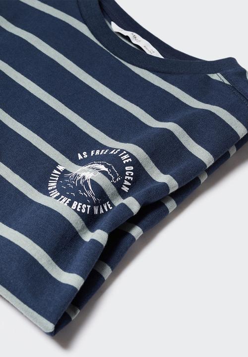 MANGO - T-shirt rules - dark blue