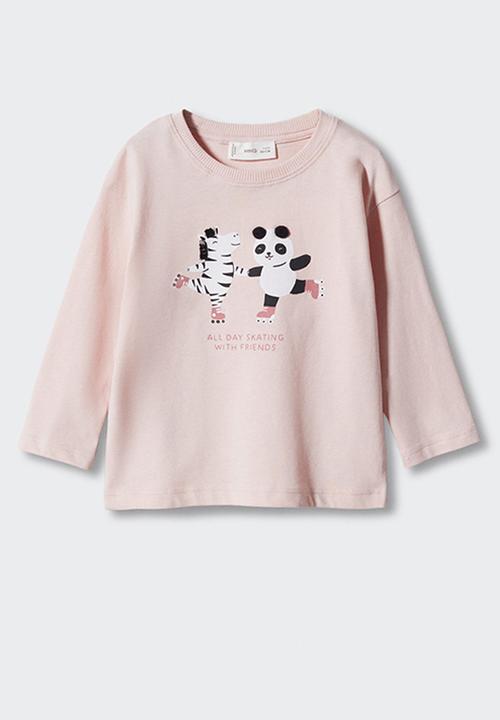 MANGO - T-shirt playing - pink