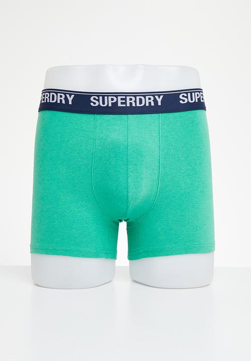 Superdry. - Boxer multi triple pack  - enamel/oregon/bright green