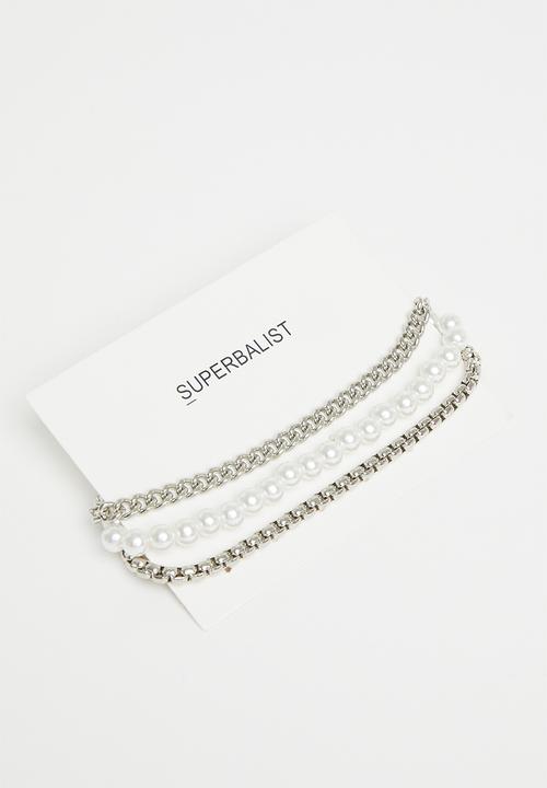 Superbalist - Jack multi chain necklace - silver 