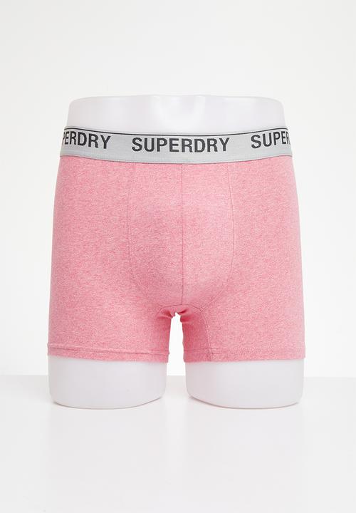 Superdry. - Boxer multi triple pack - burgundy/red/pink