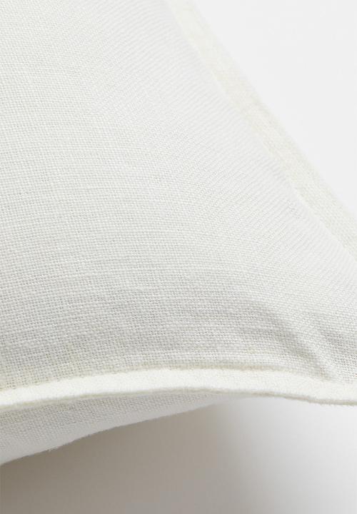 H&M - Washed linen cushion cover - white