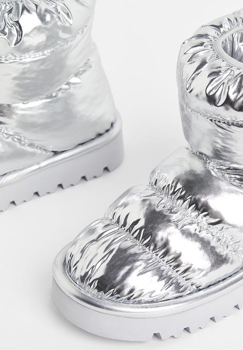 H&M - Padded boots - silver-coloured