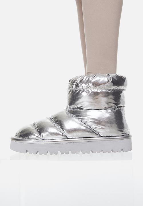 H&M - Padded boots - silver-coloured