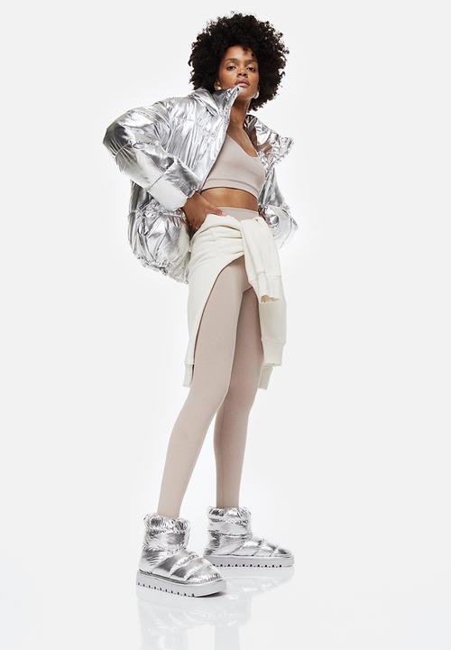 H&M - Padded boots - silver-coloured