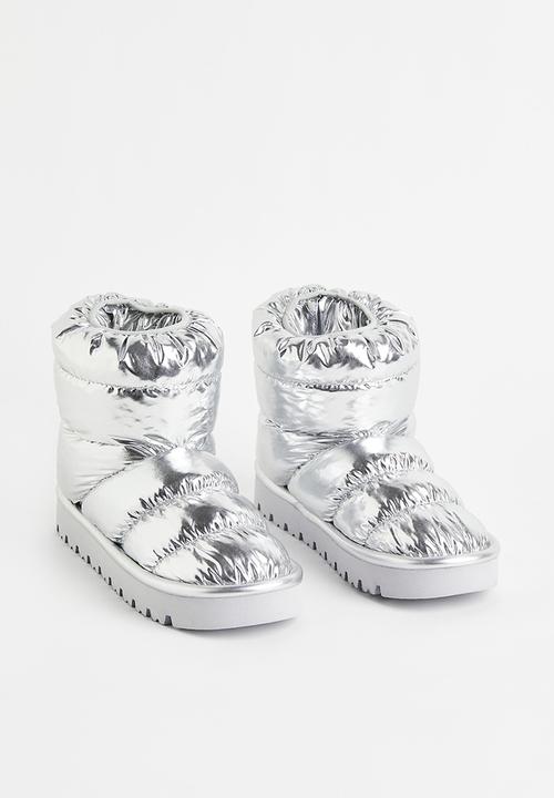 H&M - Padded boots - silver-coloured