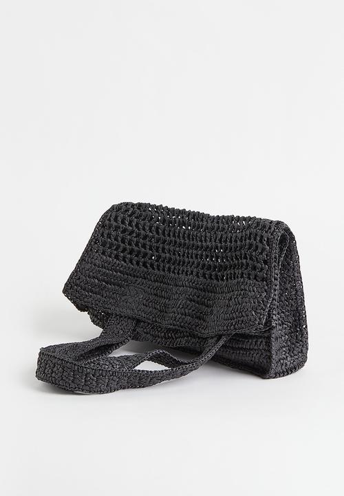H&M - Straw shopper - black