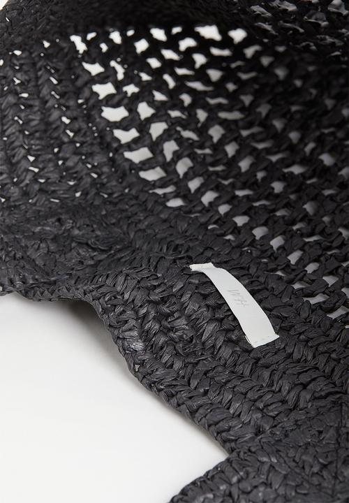 H&M - Straw shopper - black