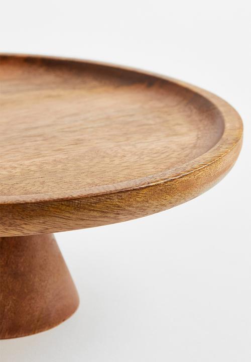 H&M - Small wooden cake stand - brown