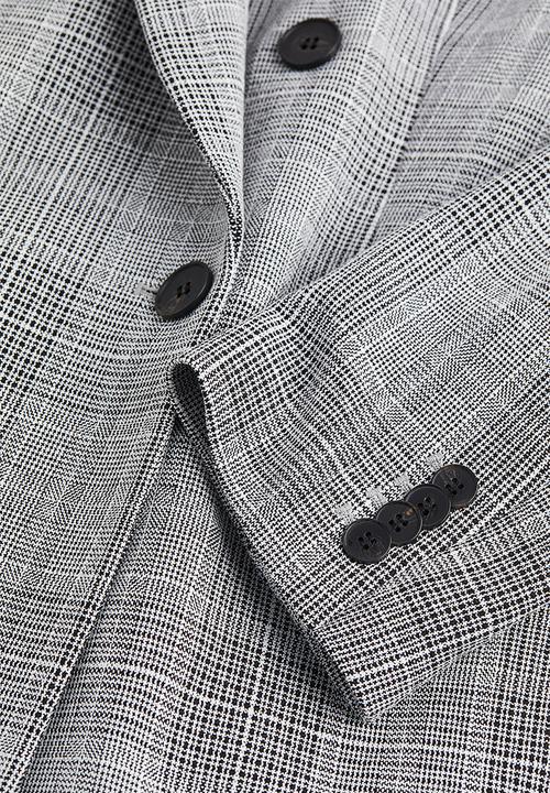 H&M - Double-breasted blazer - grey/checked