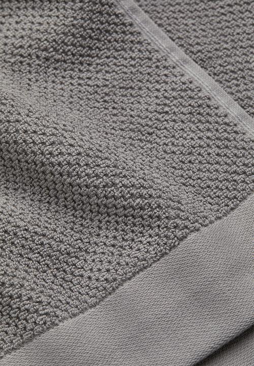 H&M - 2-pack cotton terry guest towels - grey