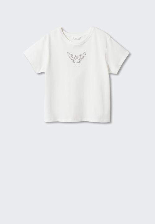 MANGO - T-shirt marais - off white