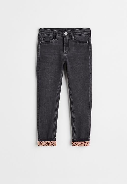 H&M - Skinny fit lined jeans - black