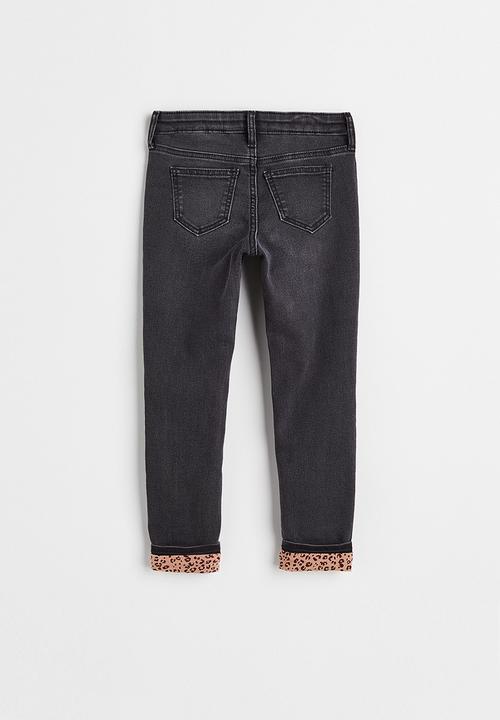 H&M - Skinny fit lined jeans - black