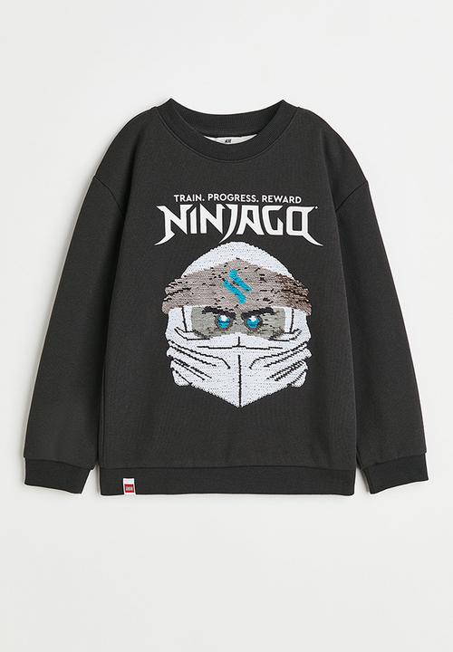 H&M - Reversible sequin-motif sweatshirt - dark grey