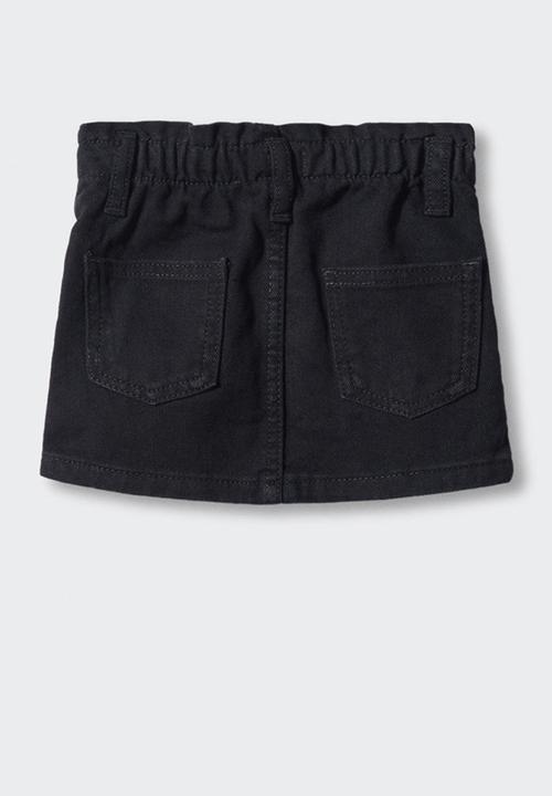 MANGO - Skirt cindy - black denim