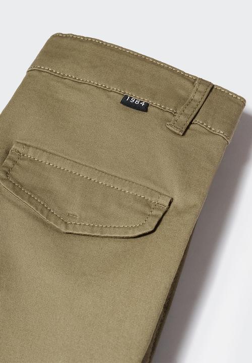 MANGO - Trousers cargo - khaki