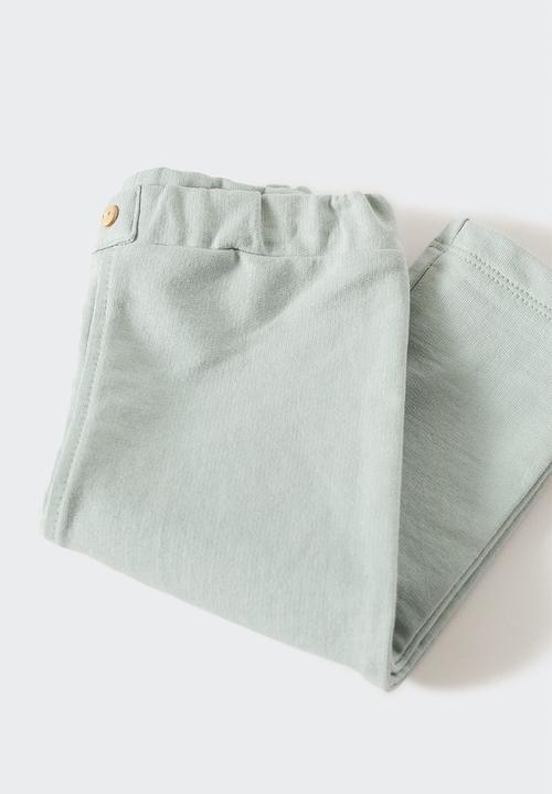 MANGO - Trousers espin - green