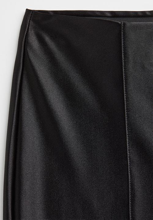 H&M - Flared slit-hem leggings - black