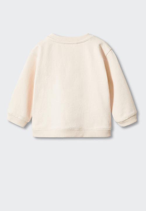 MANGO - Sweatshirt uni - light beige