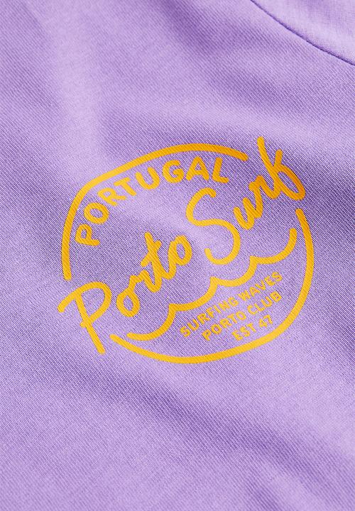 H&M - Printed T-shirt - purple/porto surf