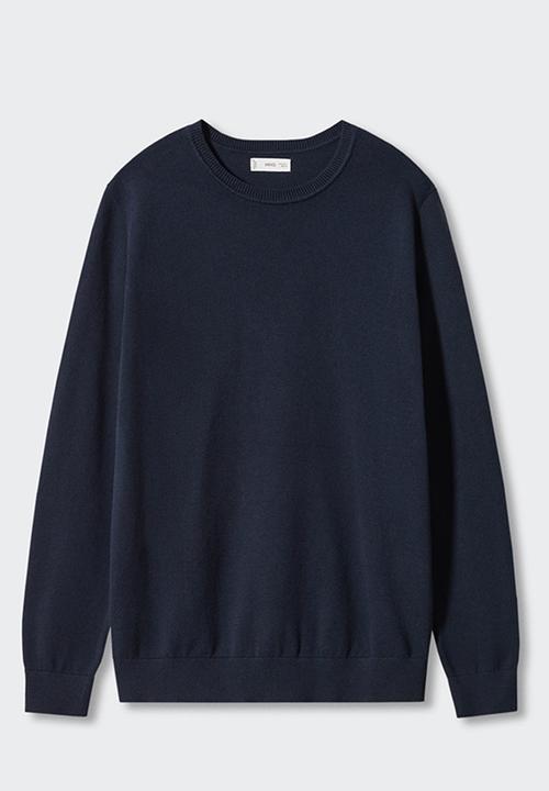 MANGO - Sweater basneck - navy