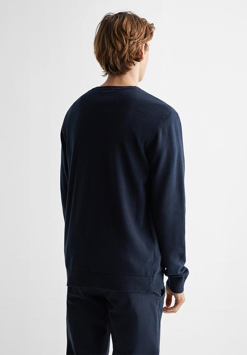MANGO - Sweater basneck - navy