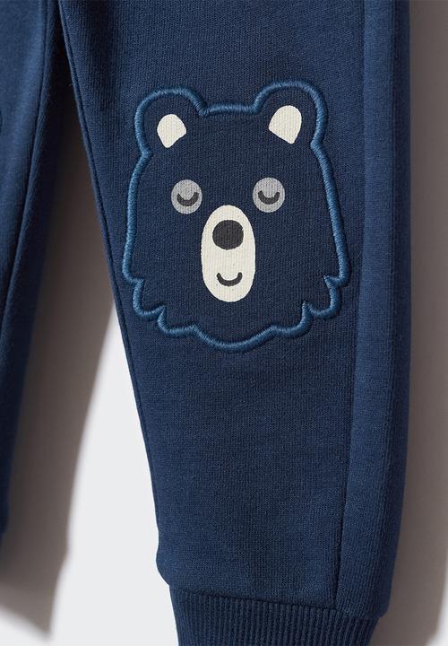 MANGO - Trousers nature - navy