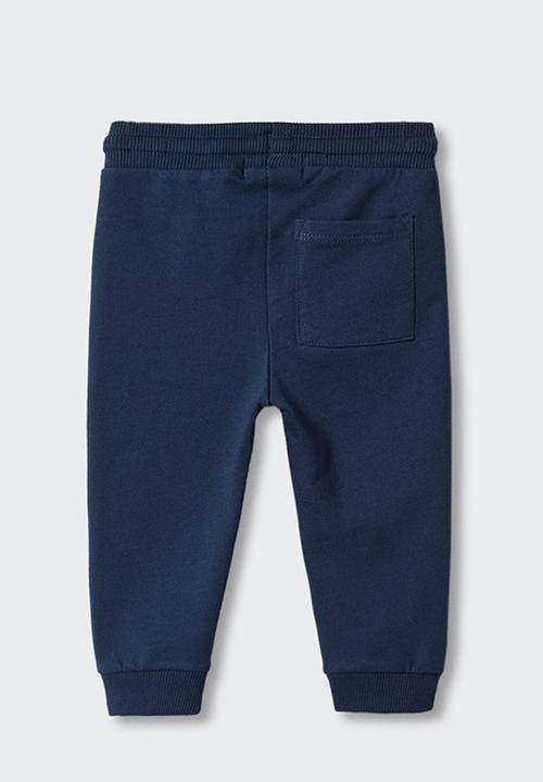 MANGO - Trousers nature - navy