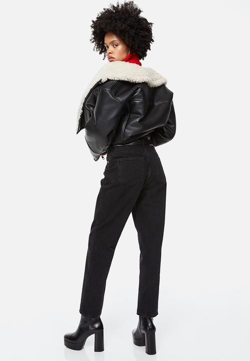 H&M - Tapered high ankle jeans - dark grey