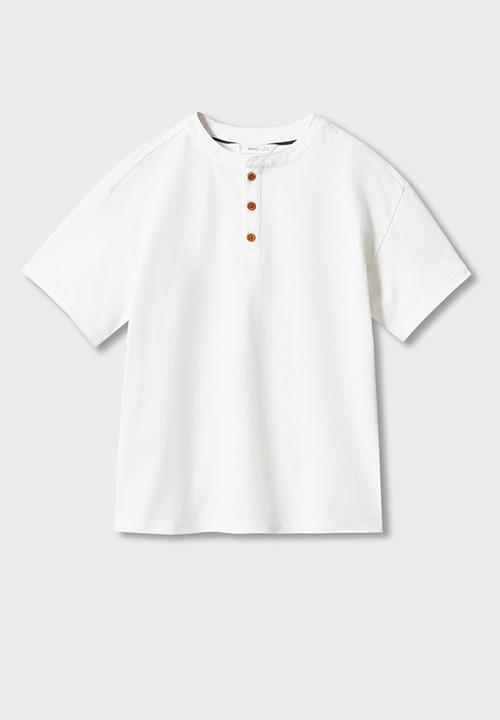 MANGO - T-shirt pani4 - off white
