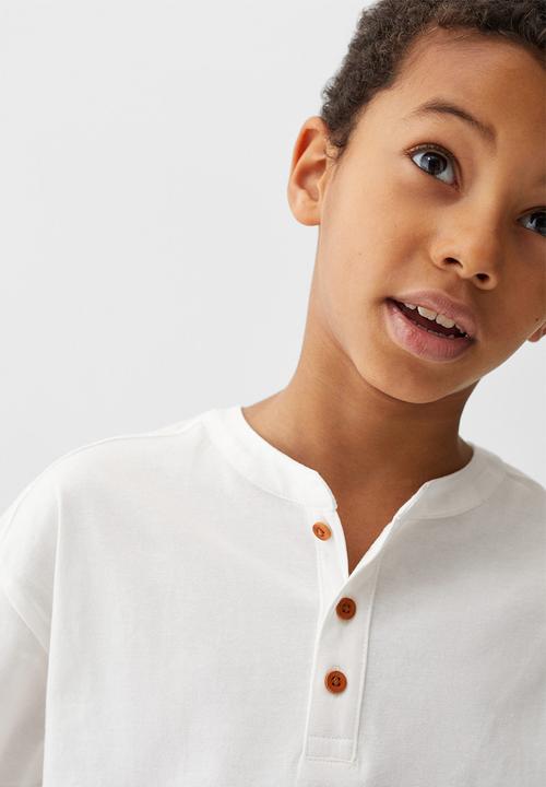 MANGO - T-shirt pani4 - off white