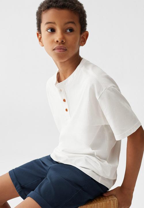 MANGO - T-shirt pani4 - off white